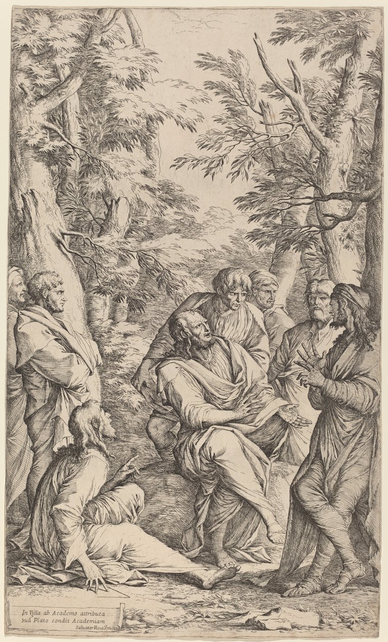 Platónova akademie od Salvator Rosa