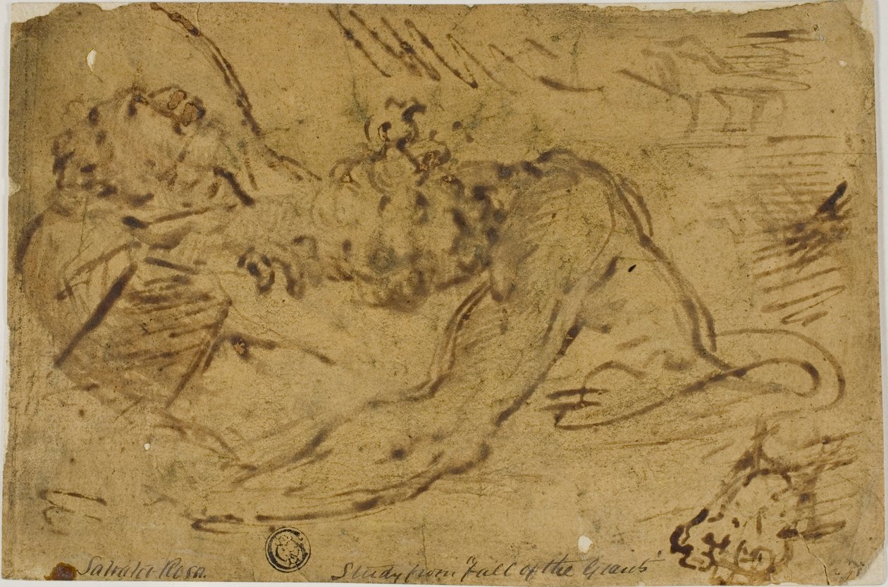 Dvě postavy pro zápas od Salvator Rosa