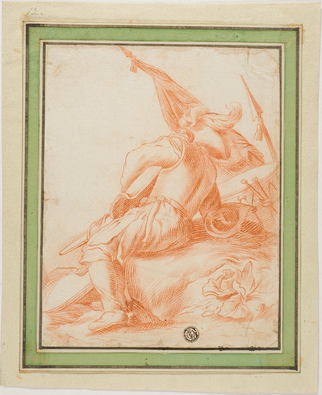 Bojovník v klidu od Salvator Rosa