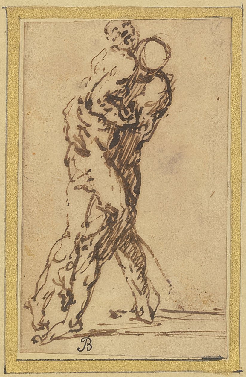 Dva zápasníci od Salvator Rosa