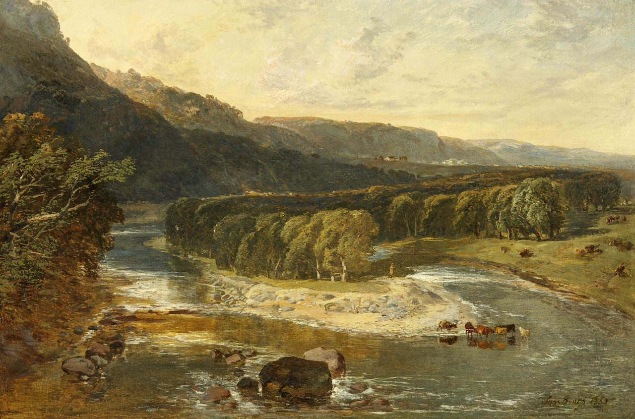 Ohyb řeky, 1858 od Samuel Bough