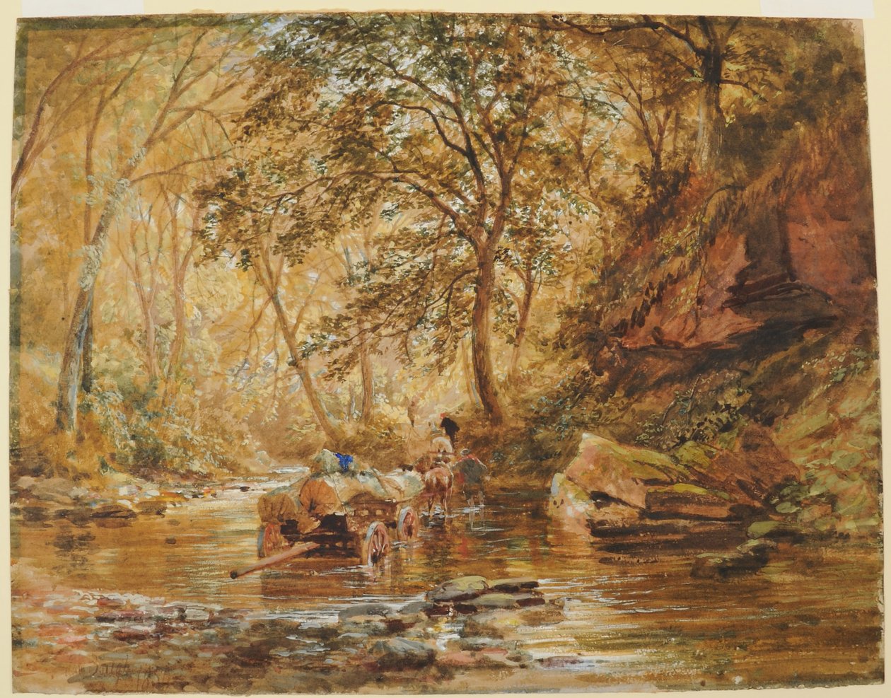 Cadzow Burn, 1856 (wc na papíře) od Samuel Bough