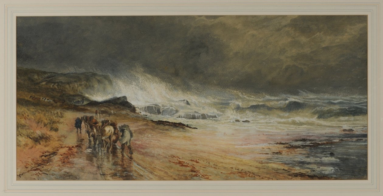 Storm on the Firth, 1874 (wc na papíře) od Samuel Bough
