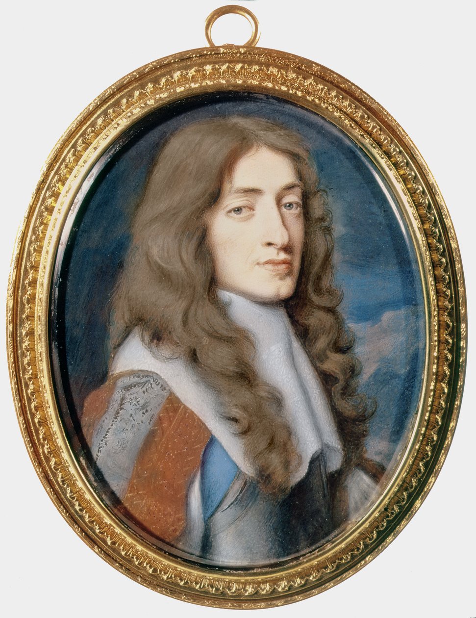 Miniatura Jakuba II. jako vévody z Yorku, 1661 (kvaš a wc na pergamenu) od Samuel Cooper