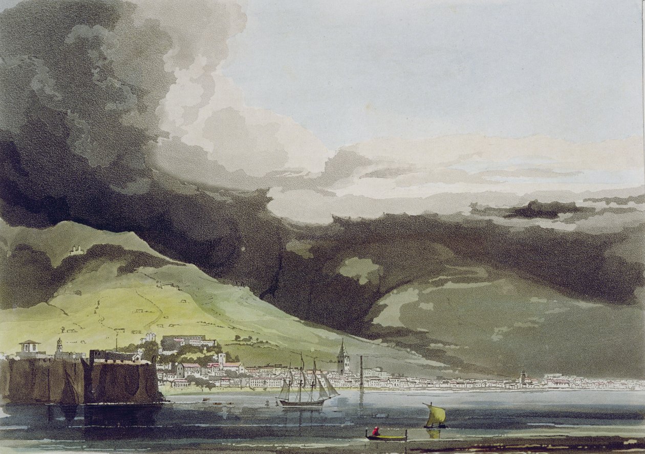 Funchall, deska 1 z knihy "A Voyage to Cochinchina" od Johna Barrowa (1764-1848), kterou vyryl Thomas Medland (1755-1823) 1806 (akvatinta) od Samuel Daniell