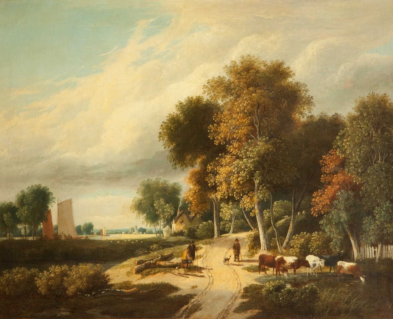 Scéna v Norfolku od Samuel David Colkett