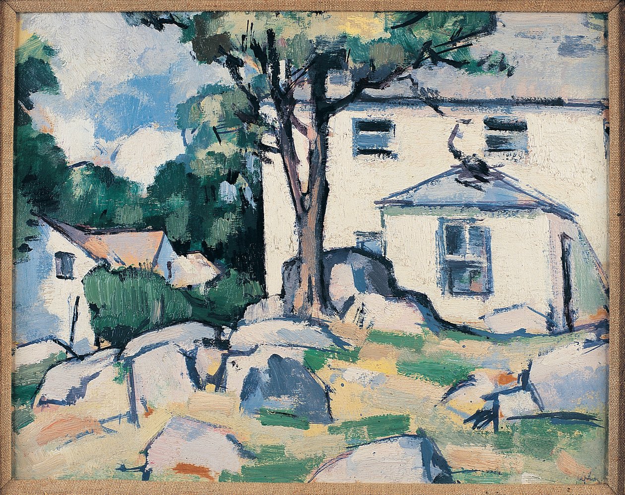 Krajina s domem od Samuel John Peploe