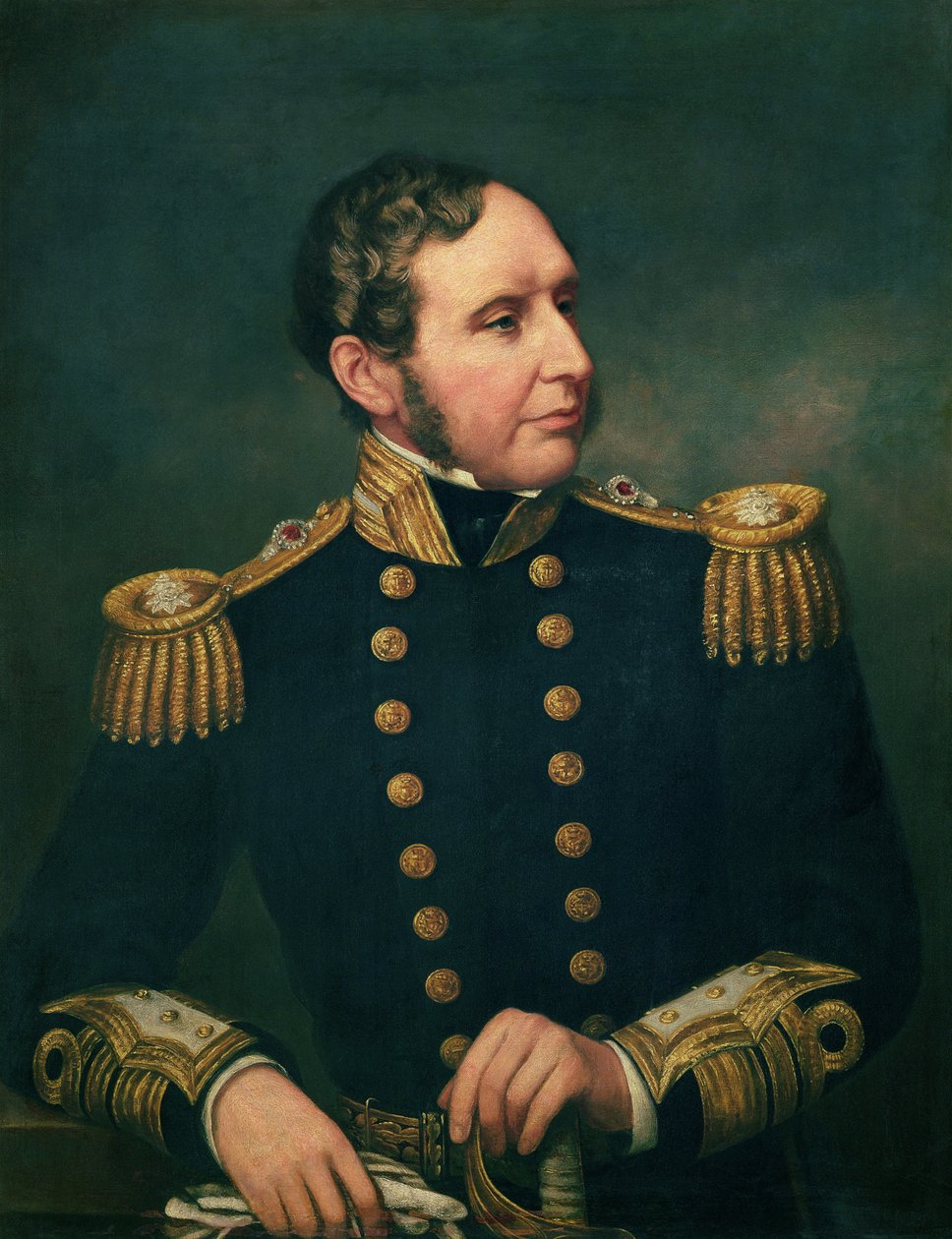 Viceadmirál Robert Fitzroy (1805-65) Admirál Fitzroy vedl expedici do Jižní Ameriky 1834-36 s Charlesem Darwinem od Samuel Lane
