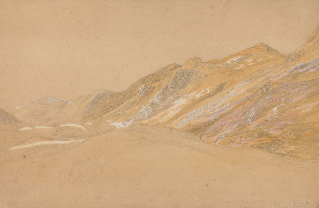 Hory u cestovatelů poblíž Dolgelly od Samuel Palmer