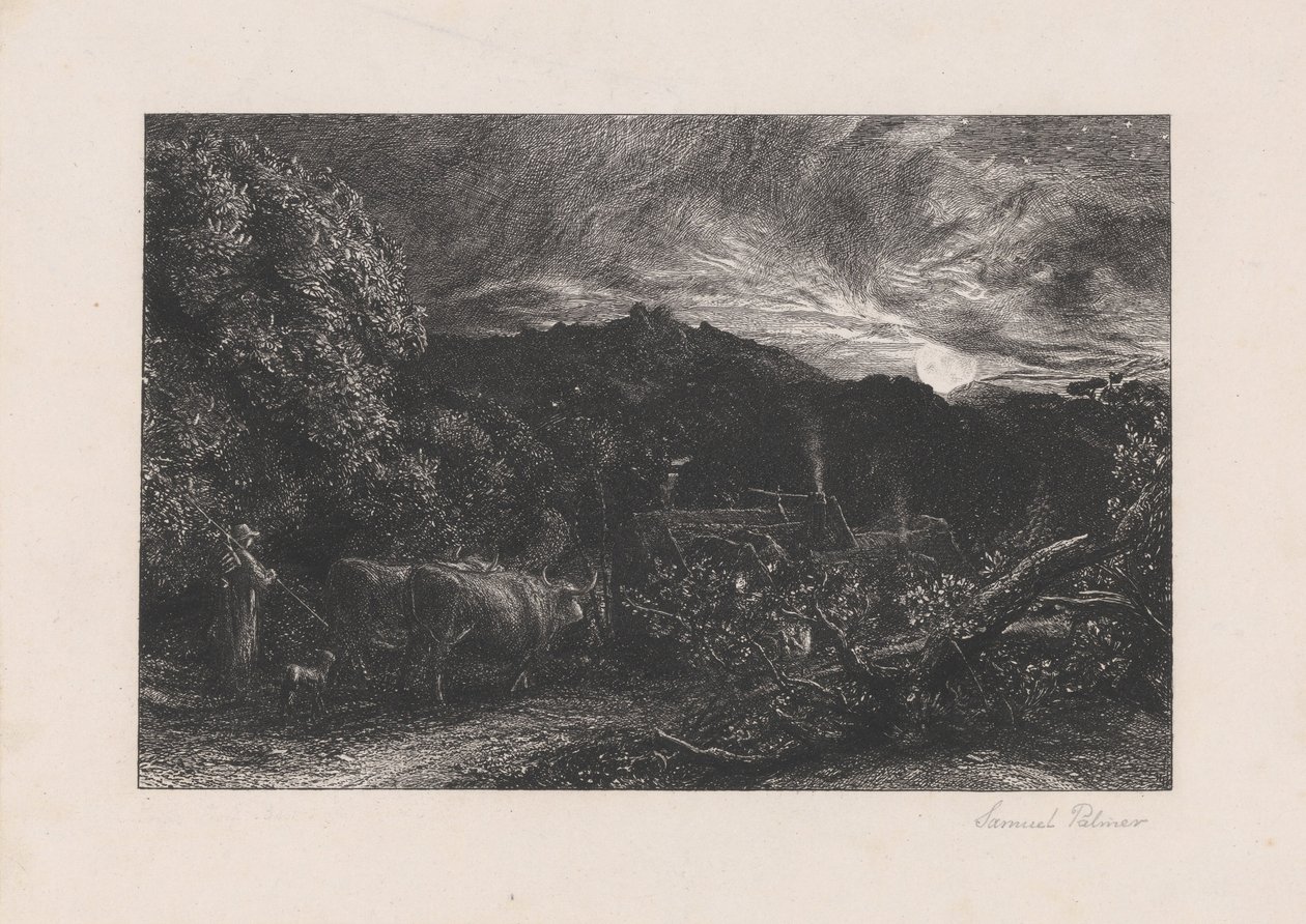Unavený oráč od Samuel Palmer