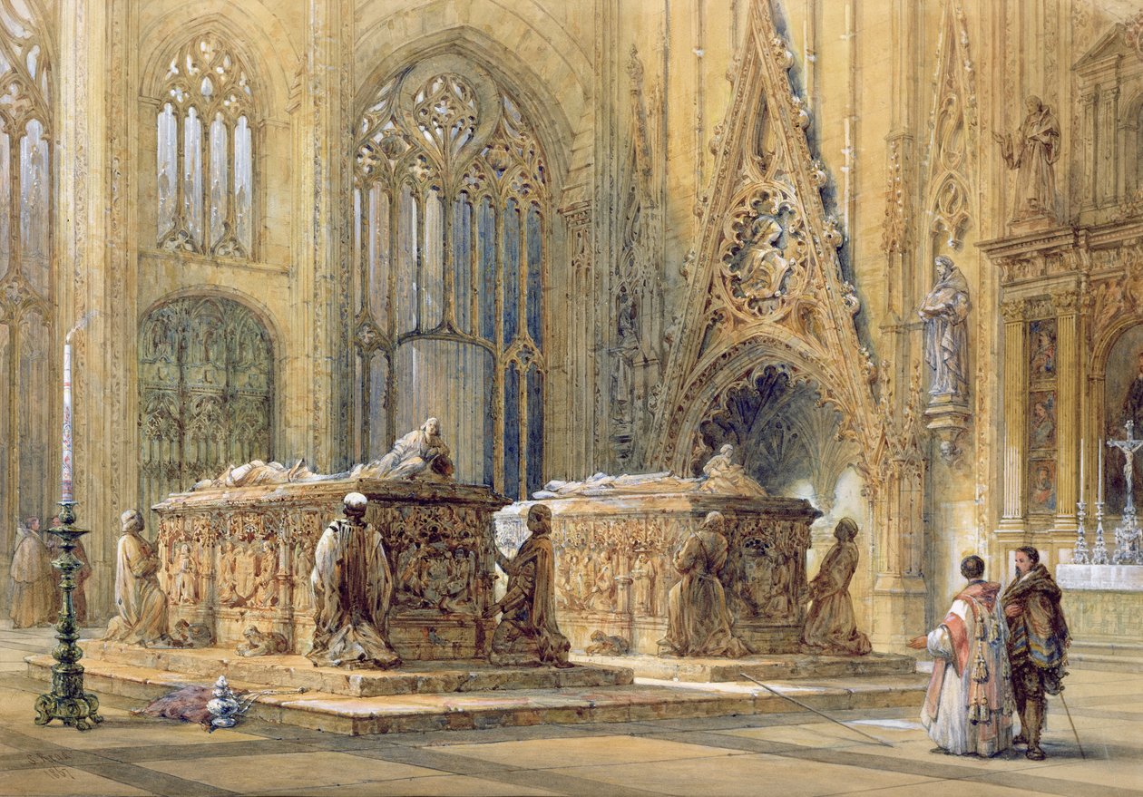 Interiér katedrály, 1867 od Samuel Read
