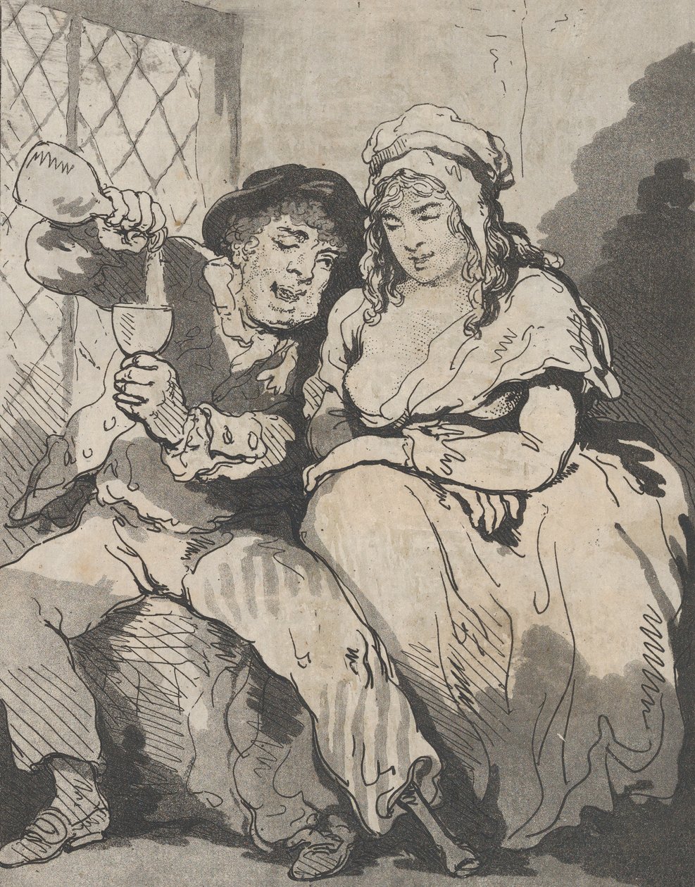 Námluvy v Low Life, 15. prosince 1785. od Samuel Alken