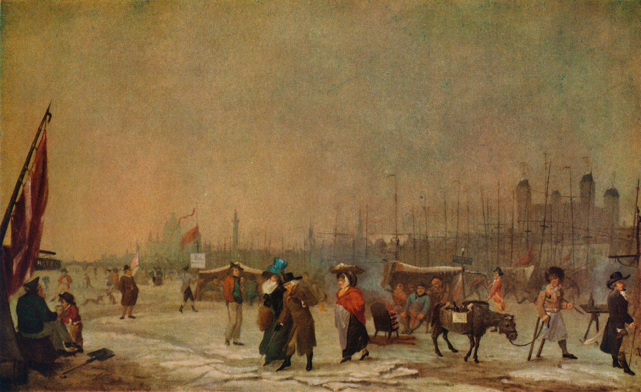 Frost on the Thames, 1788-1789, 1930. od Samuel Collings