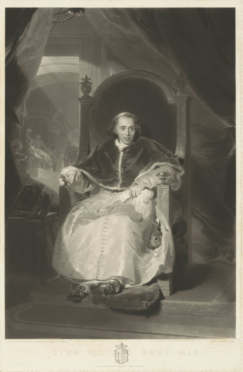 Portrét papeže Pia VII od Samuel Cousins