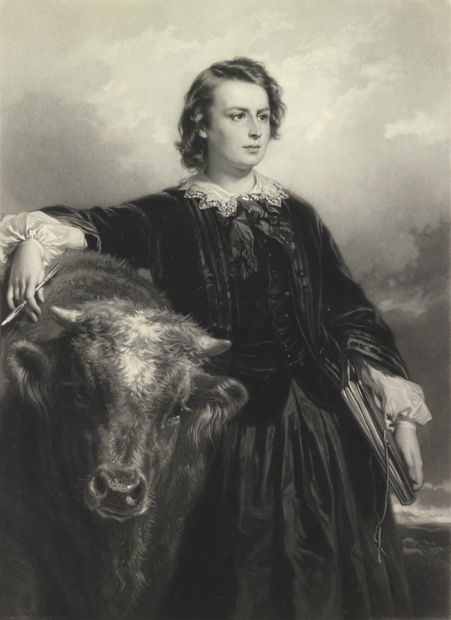 Rosa Bonheur ve čtyřiatřiceti (mezzotinta) od Samuel Cousins