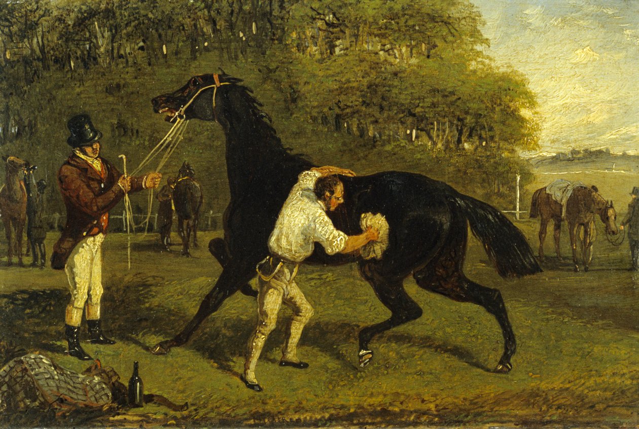 Rubbing Down (olej na plátně) od Samuel Henry Alken