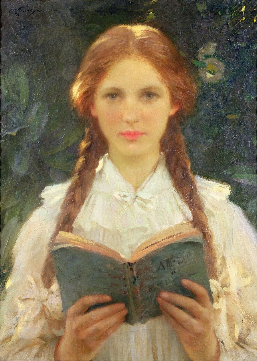 Dívka s copánky od Samuel Henry William Llewelyn