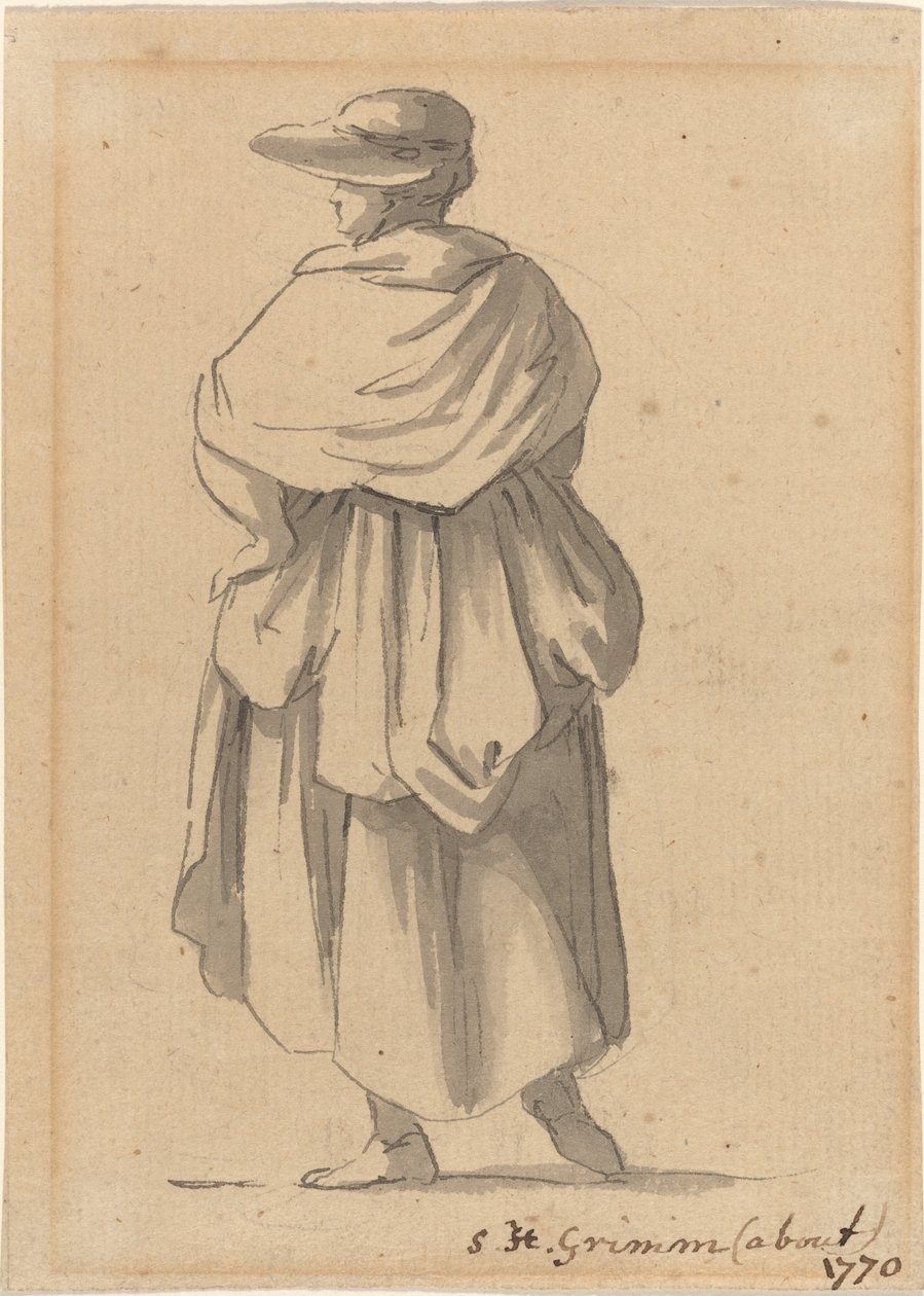 Selská žena od Samuel Hieronymus Grimm