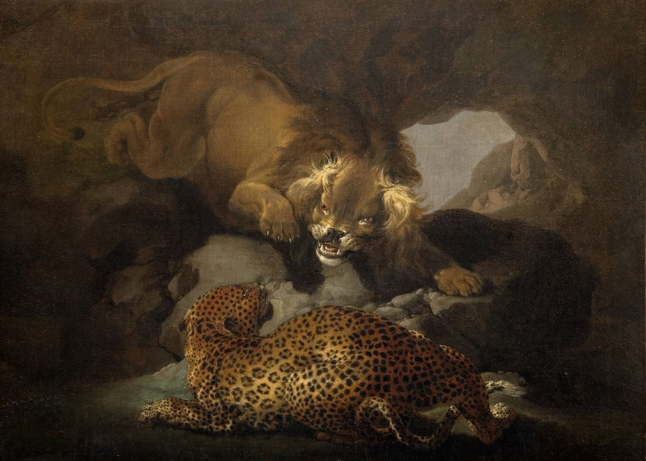 Lev a leopard, 1820. od Samuel Howitt