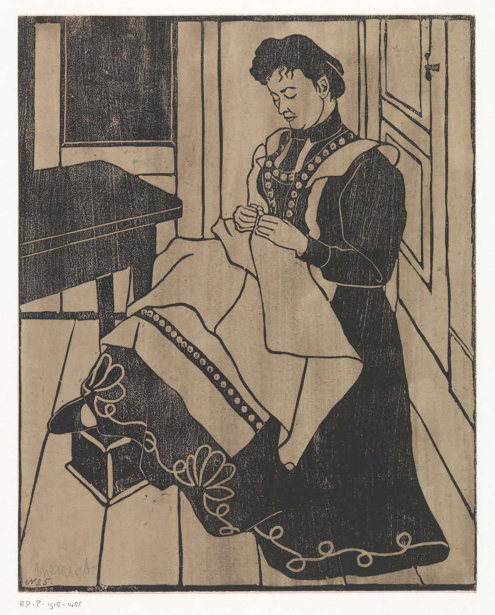 Švadlena od Samuel Jessurun de Mesquita (signed by artist)