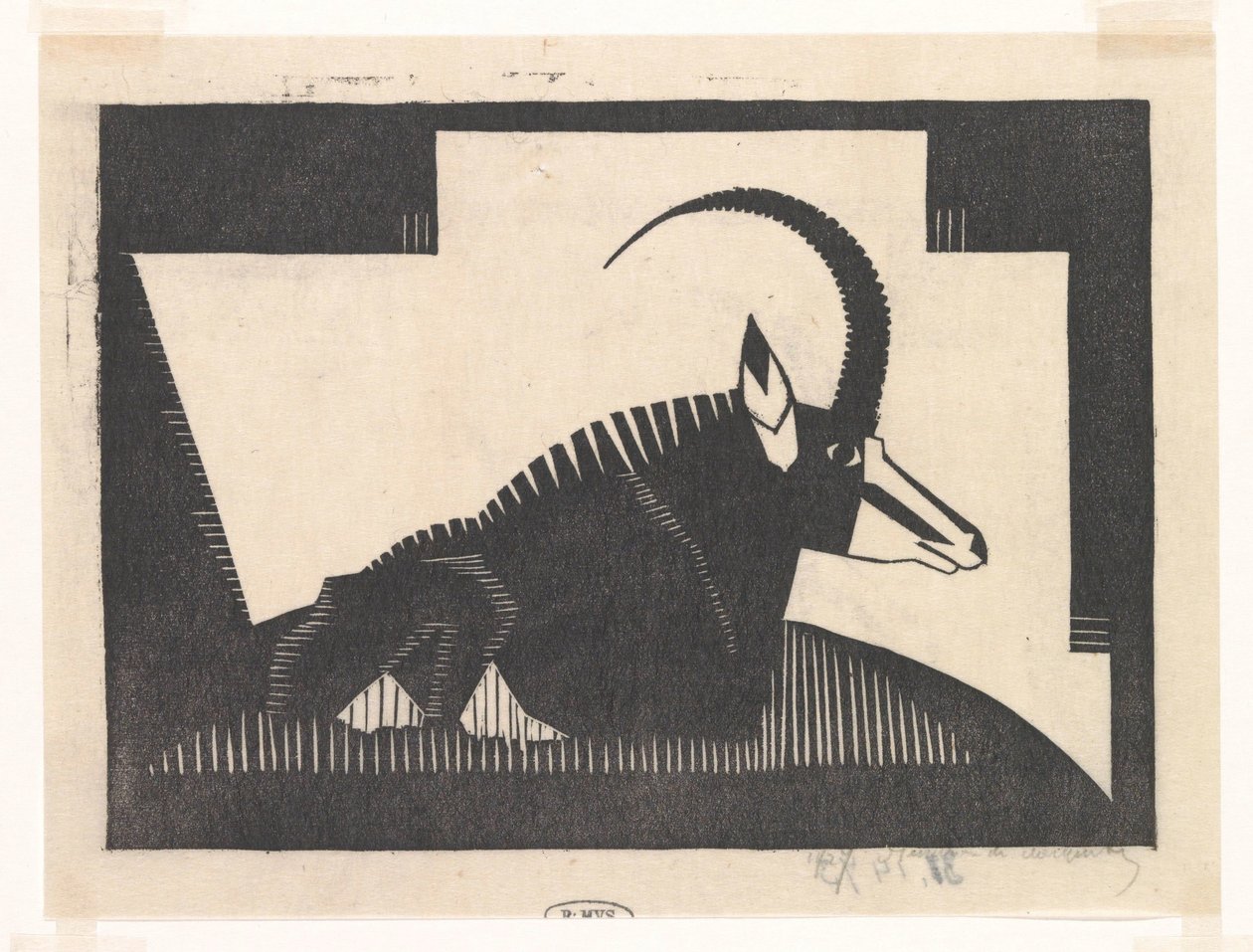 Sabelantilope od Samuel Jessurun de Mesquita (signed by artist)