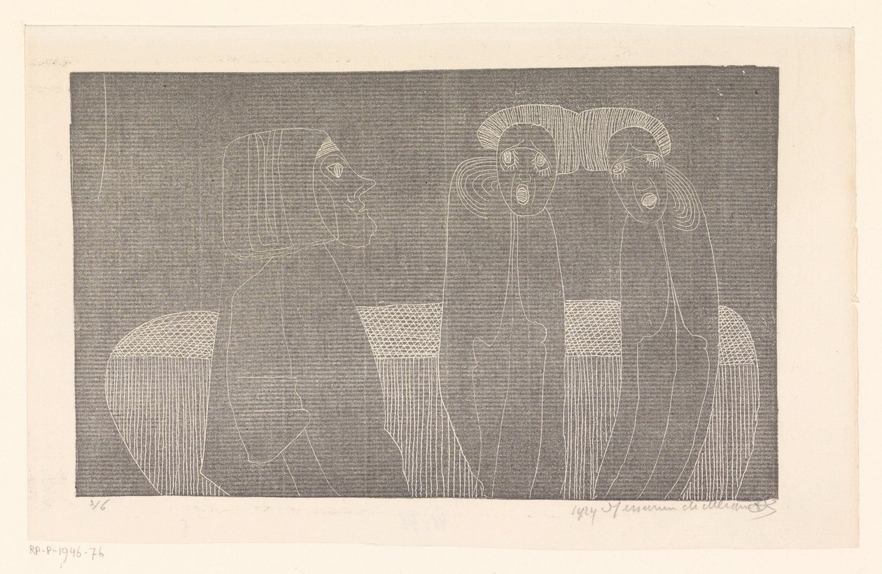 siamská dvojčata od Samuel Jessurun de Mesquita (signed by artist)