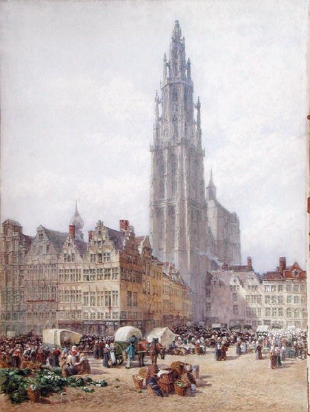 Grande Place, Antverpy od Samuel John Hodson