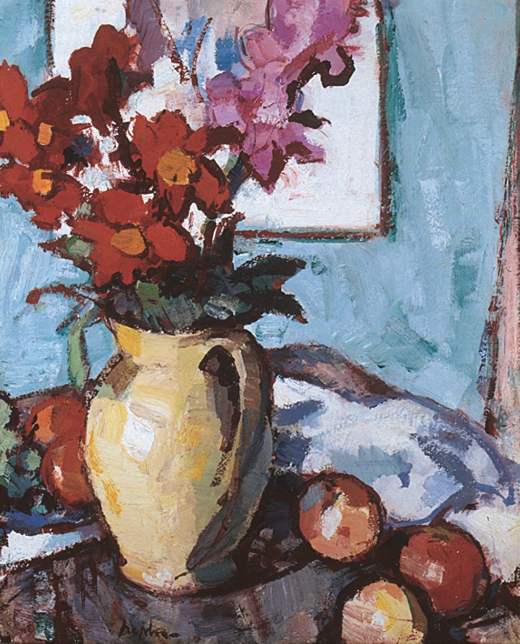 Jiřiny a gladioly (olej na plátně) od Samuel John Peploe