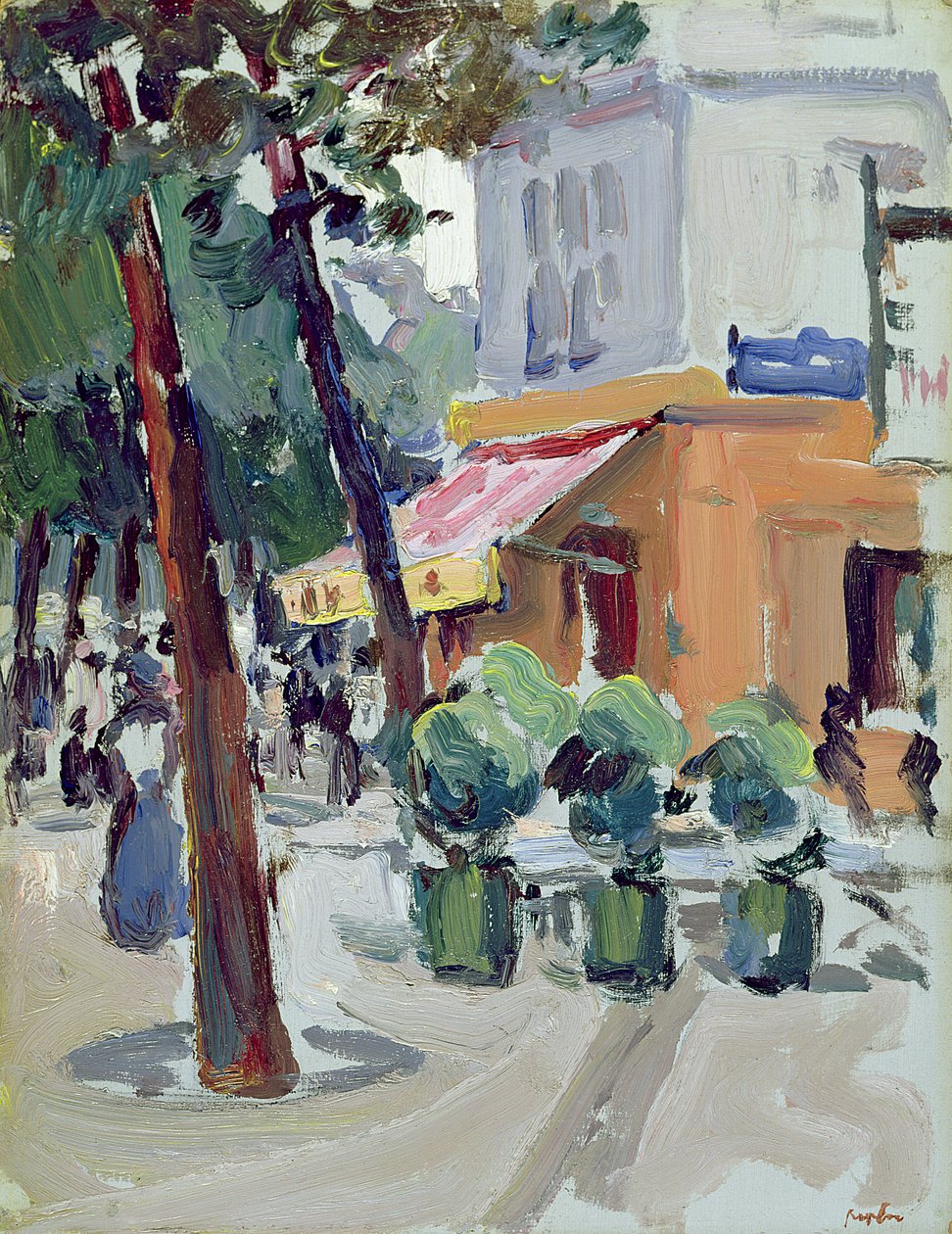 Lucemburské zahrady, Paříž (olej na panelu) od Samuel John Peploe