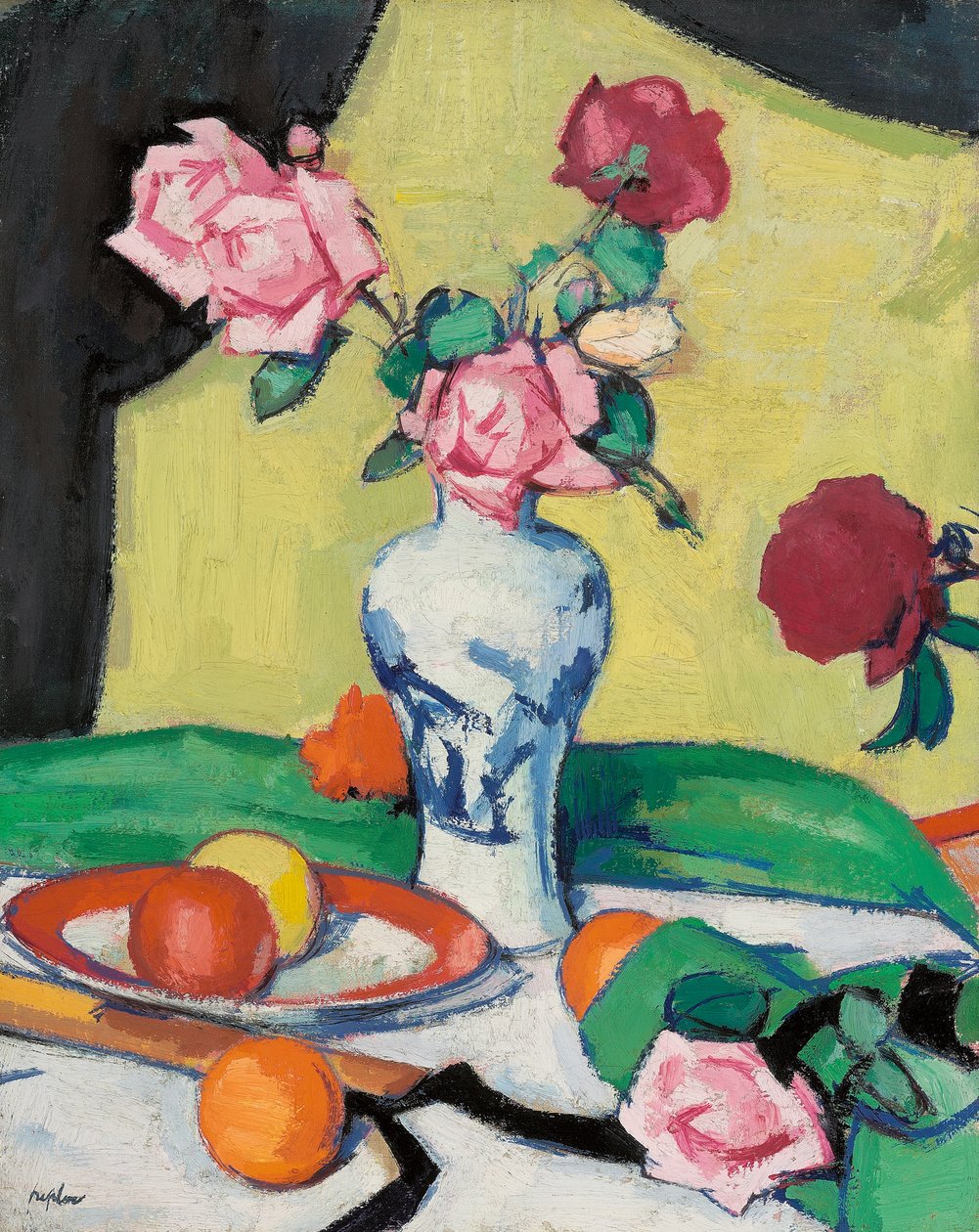 Růže, začátek 20. let 20. století od Samuel John Peploe