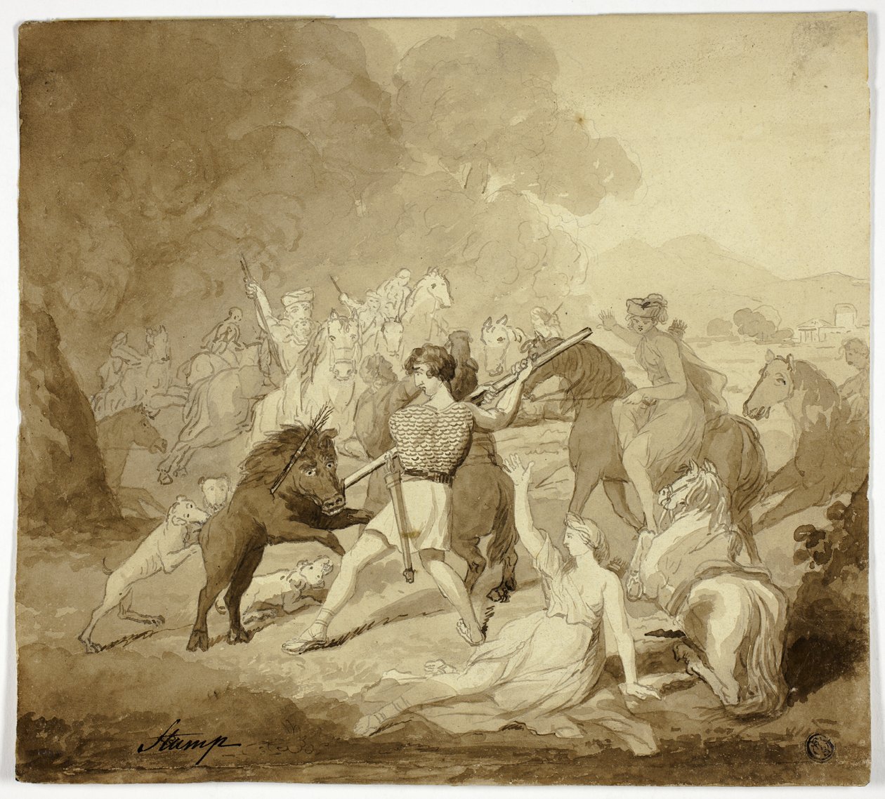 Scéna z Cymbelína od Samuel John Stump