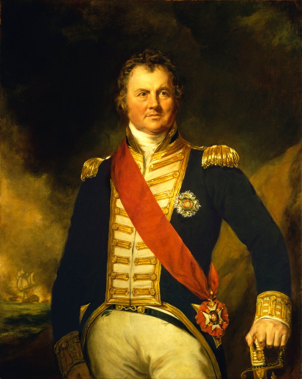 Admirál sir Edward Thornborough (1754-1834) od Samuel Lane
