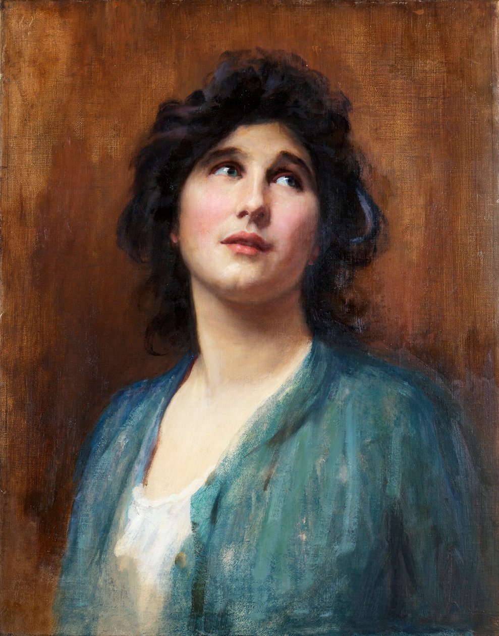 Adorace (olej na plátně) od Samuel Luke Fildes