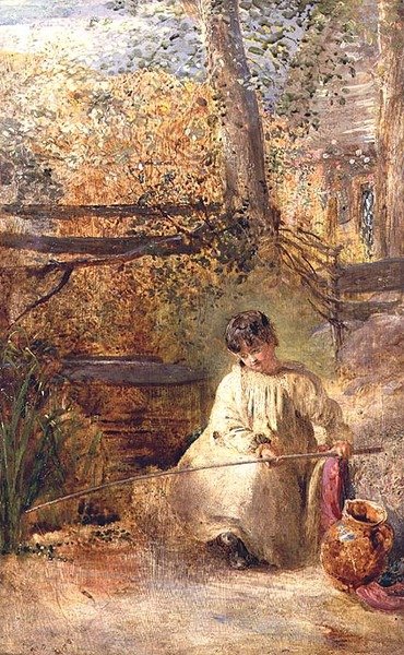 Chlapec Rybaření od Samuel Palmer