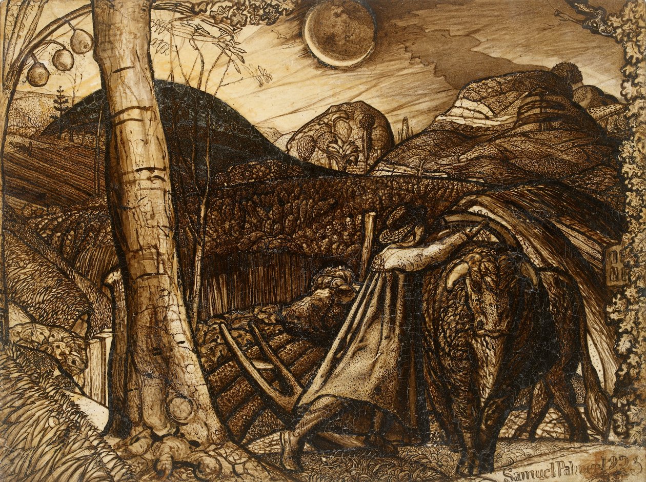 Rustikální scéna, 1825 od Samuel Palmer