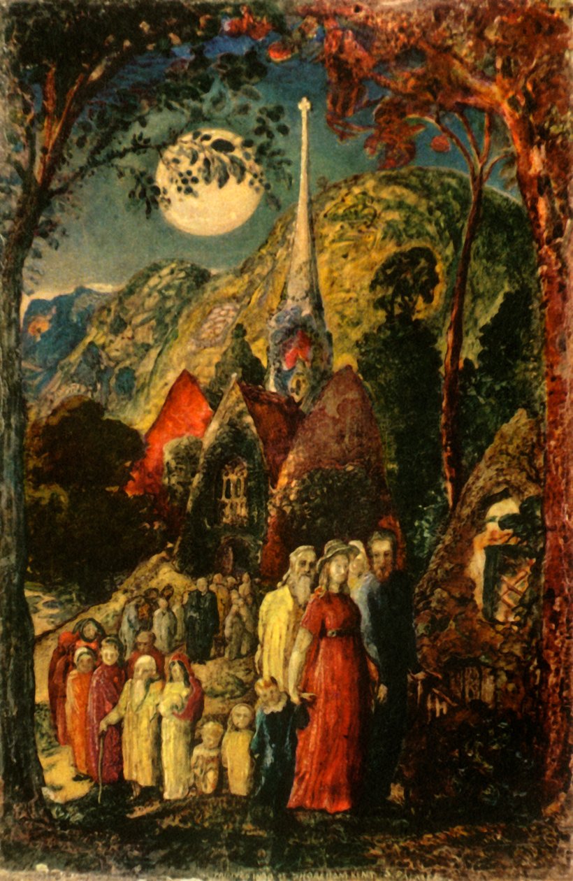 ‚Přichází z večerního kostela‘, 1830, 1947. od Samuel Palmer