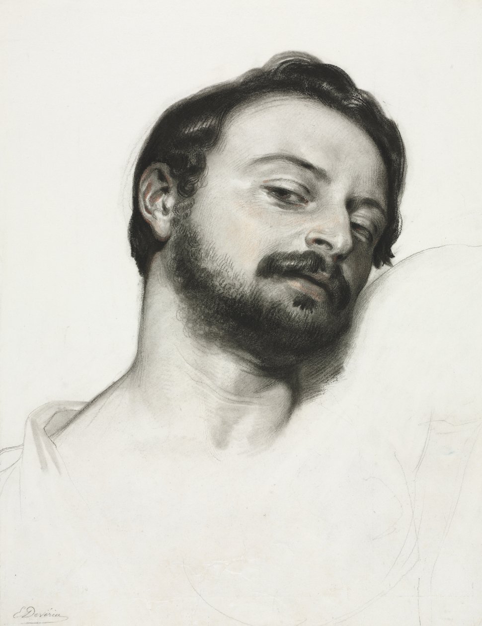 Hlava muže od Samuel Palmer