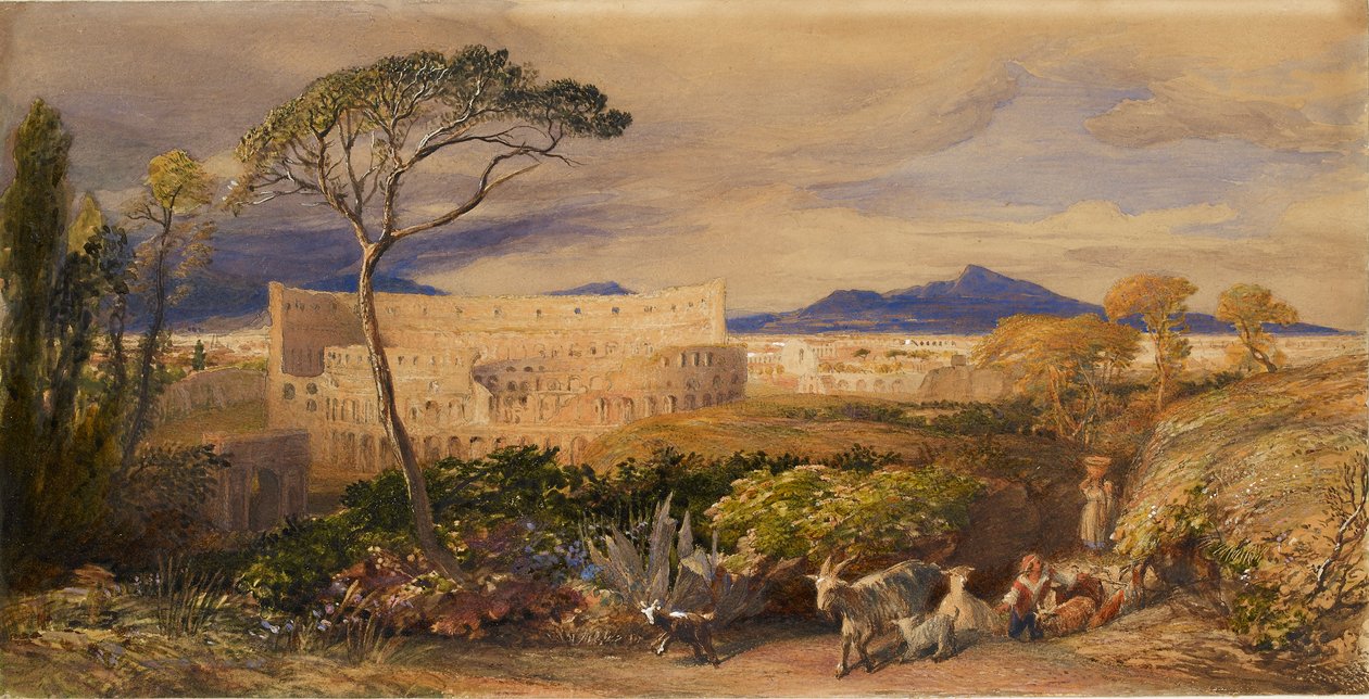 Koloseum a Alban Mount, c1843 od Samuel Palmer