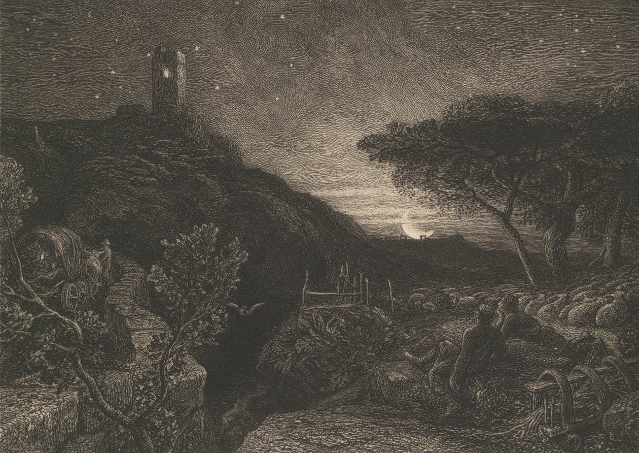 Osamělá věž, 1879. od Samuel Palmer