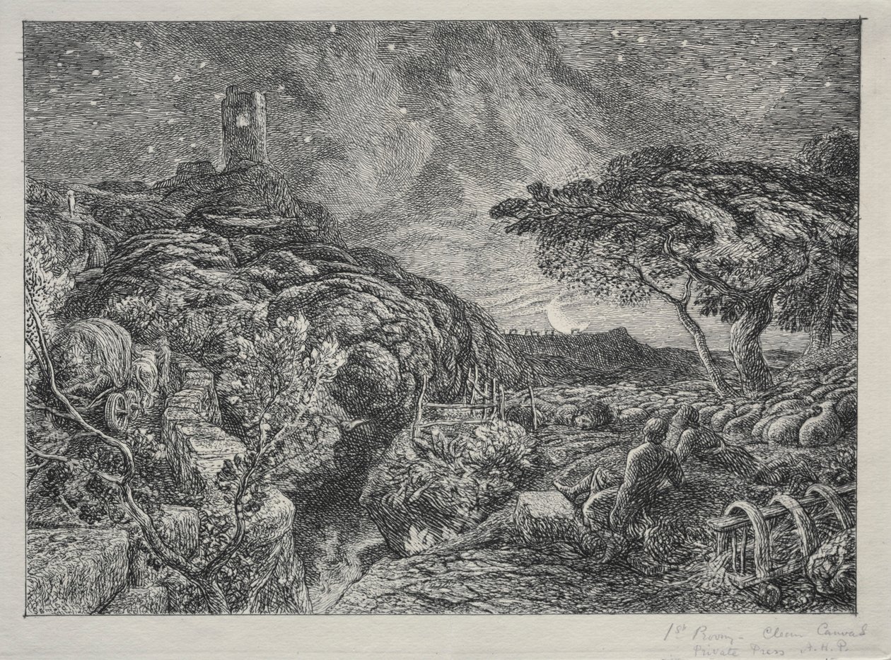 Osamělá věž, 1879. od Samuel Palmer