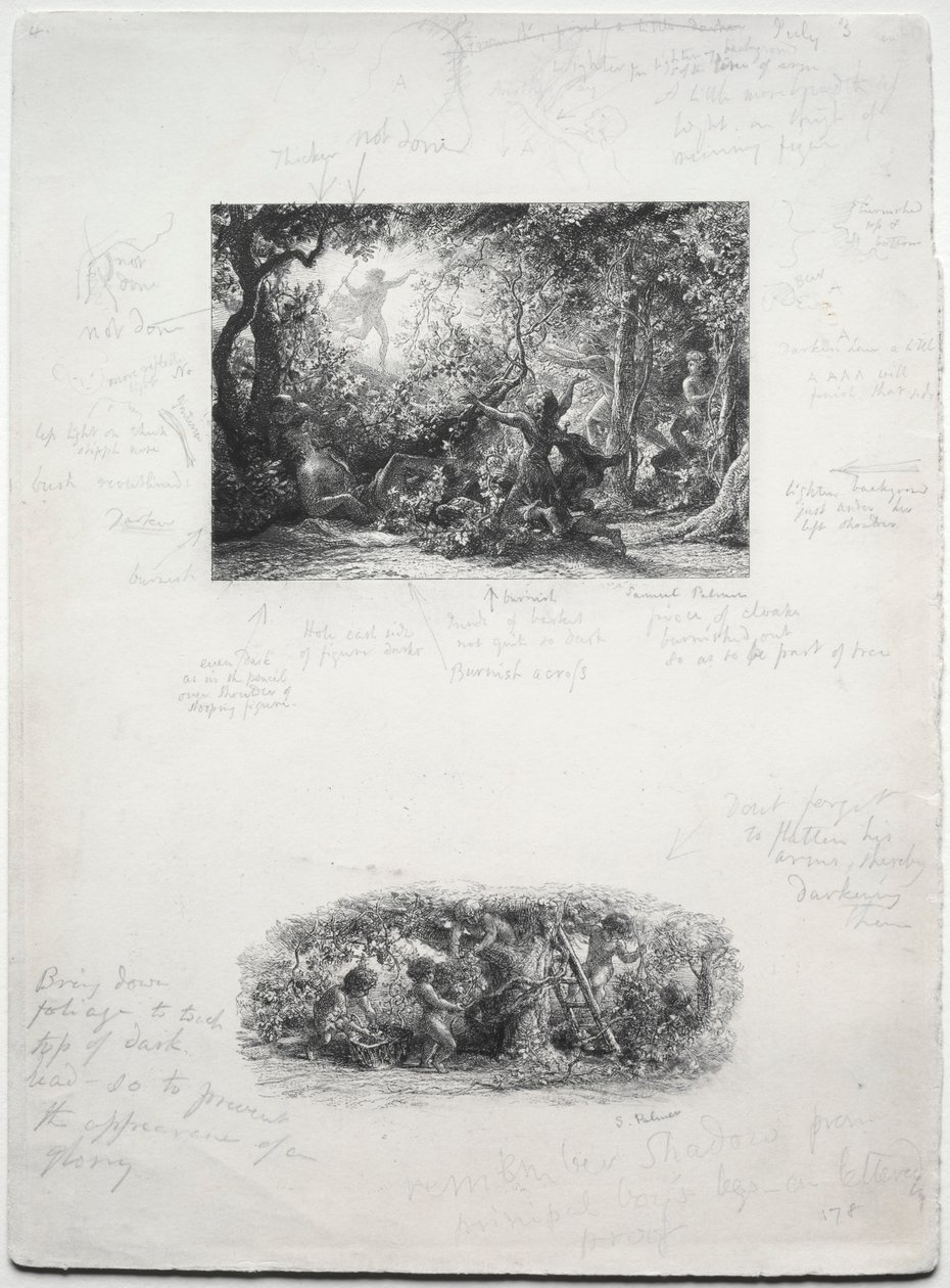 Vinná réva od Samuel Palmer