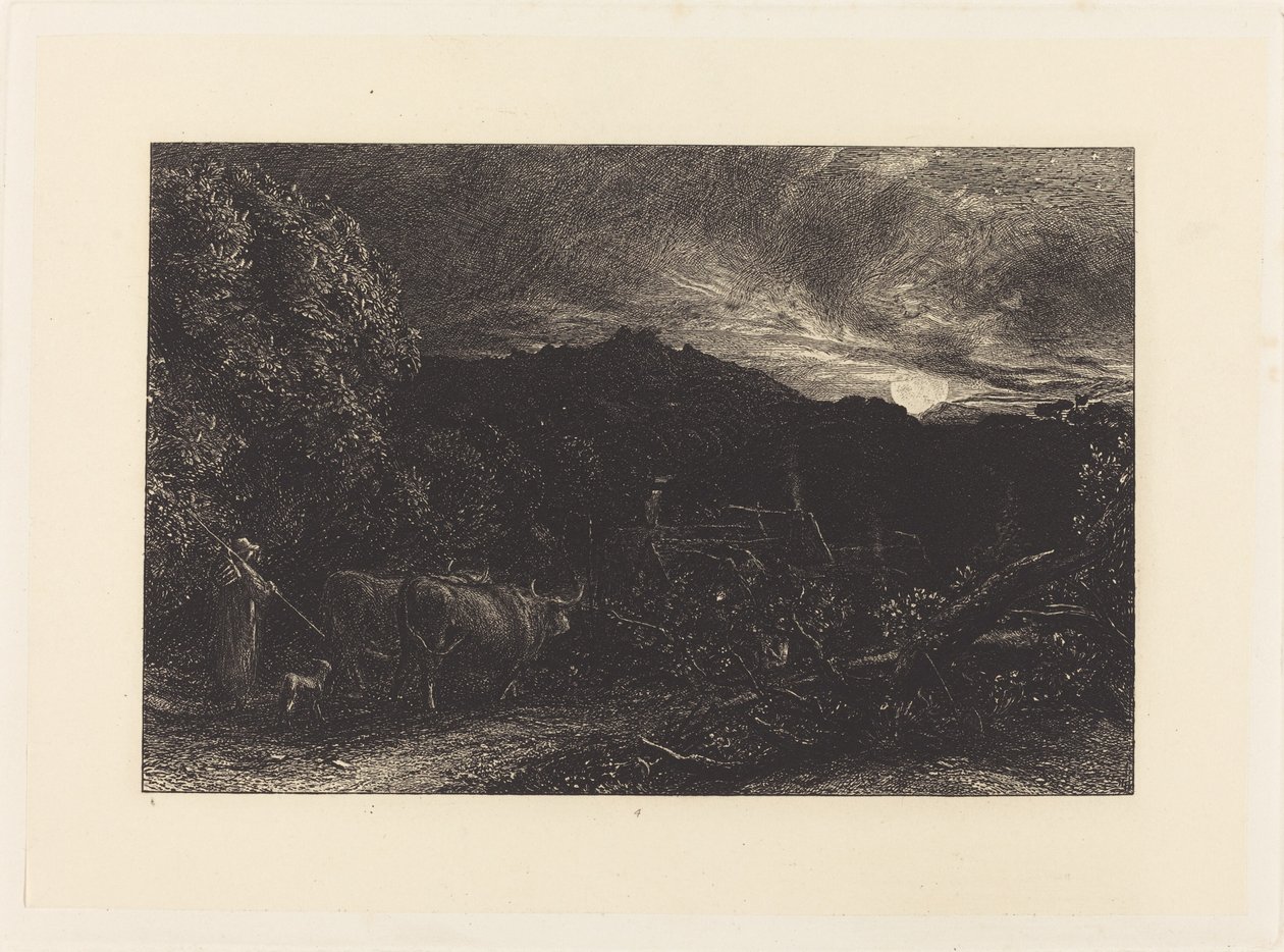Unavený oráč od Samuel Palmer