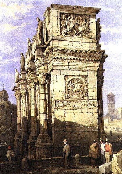Konstantinův oblouk od Samuel Prout