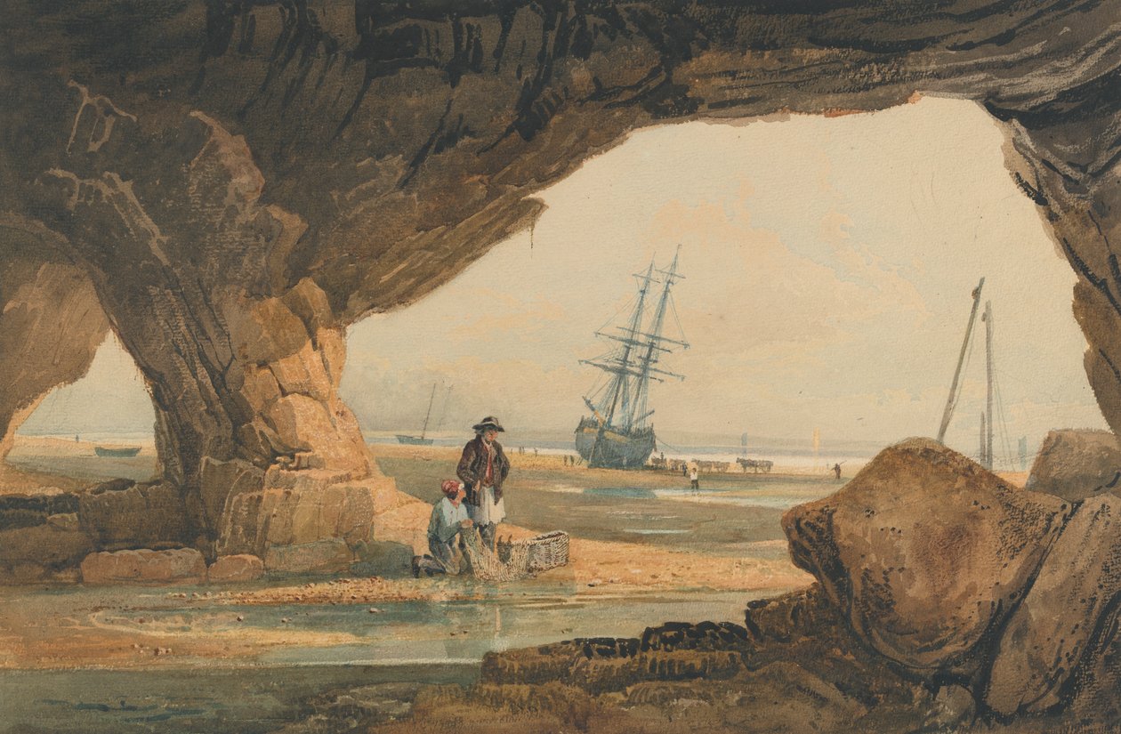 Pobřežní scéna poblíž Plymouthu od Samuel Prout