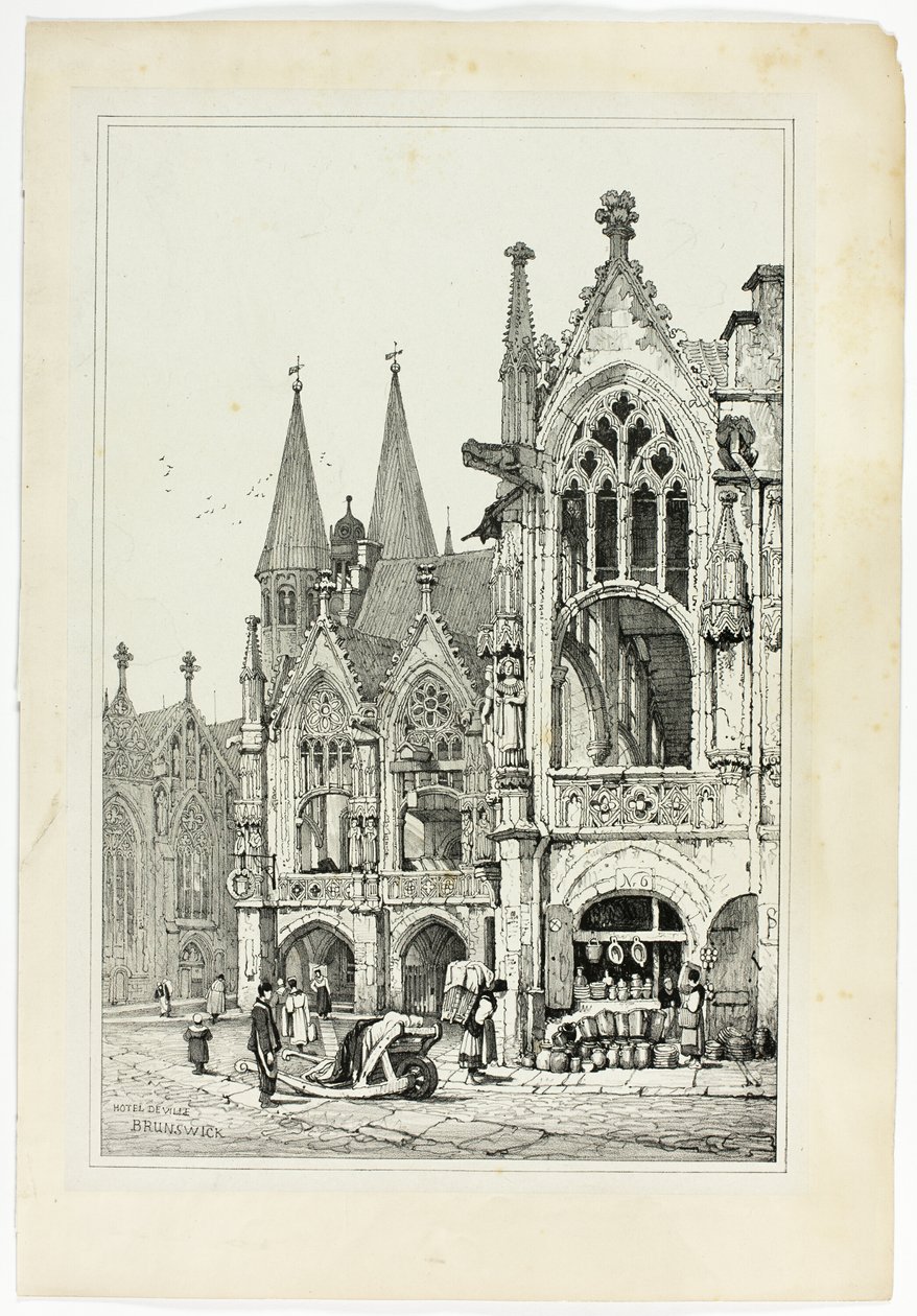 Hotel de Ville, Brunswick od Samuel Prout