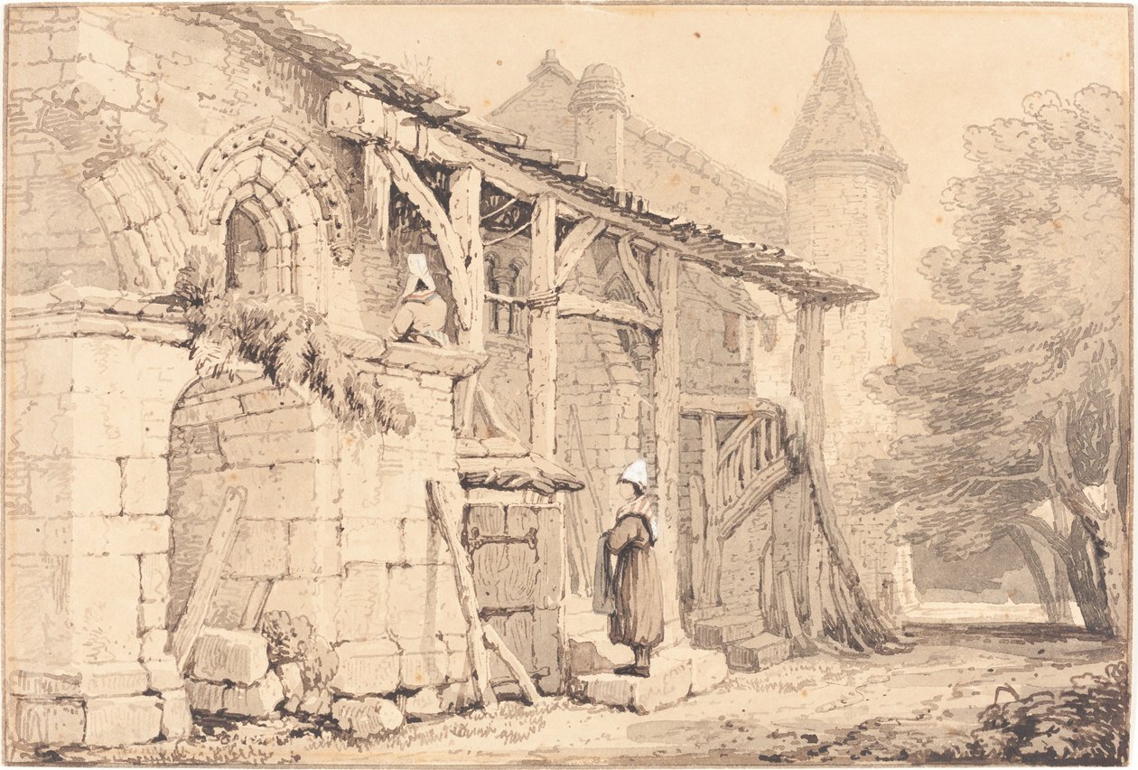 Scéna v Jumièges od Samuel Prout
