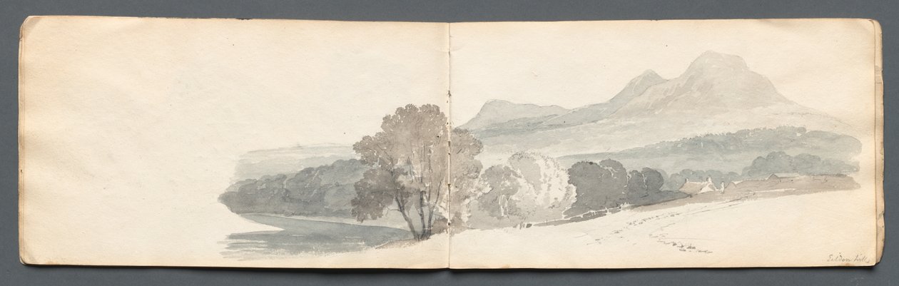 Náčrtník: Eildon Hills, 1814. od Samuel Prout