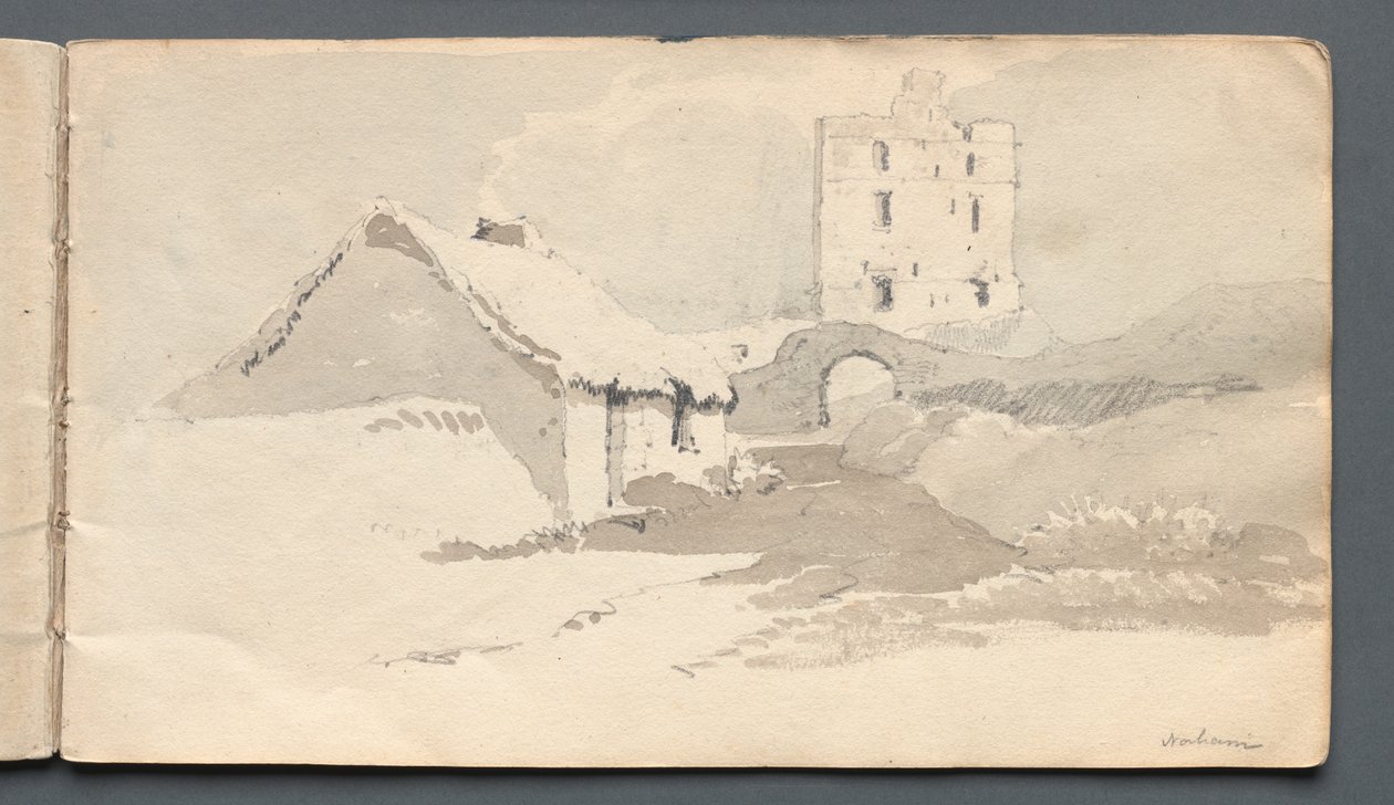 Náčrtník: Norham, 1814. od Samuel Prout