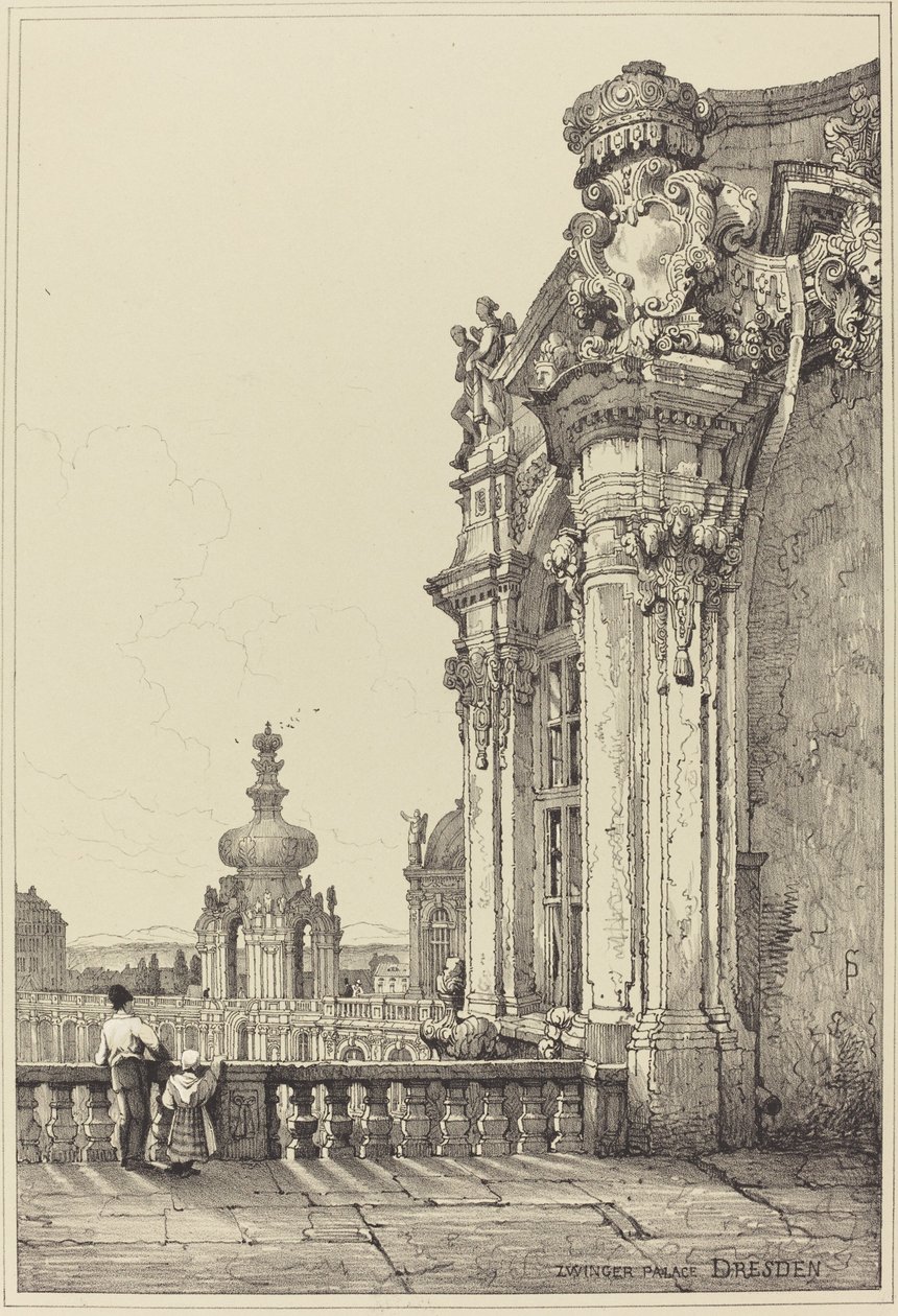 Palác Zwinger, Drážďany od Samuel Prout