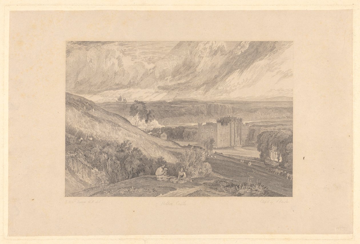 Hrad Hylton, hrabství Durham od Samuel Rawle
